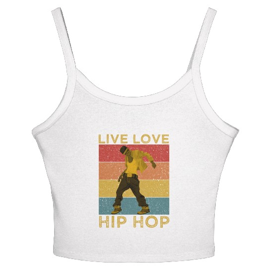 Live Love Hip Hop Women's Spaghetti Strap Tank Top