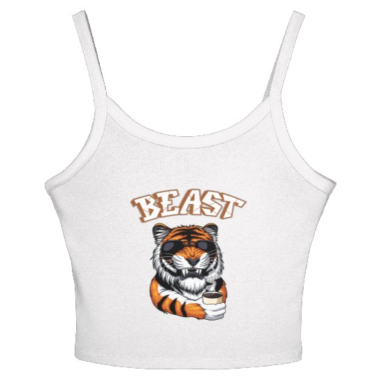 Beast Tiger. Women's Spaghetti Strap Tank Top