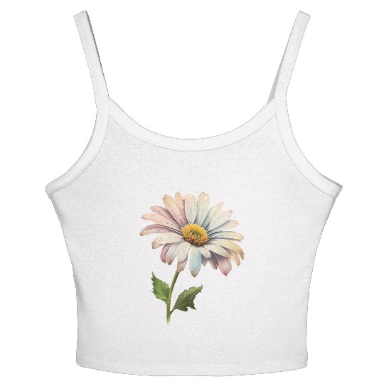 Retro Daisy Flower Aesthetic Women's Spaghetti Strap Tank Top