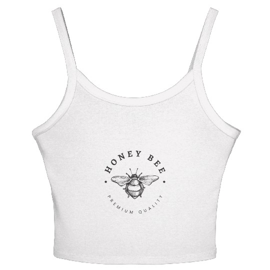 Honey Bee Emblem Women's Spaghetti Strap Tank Top
