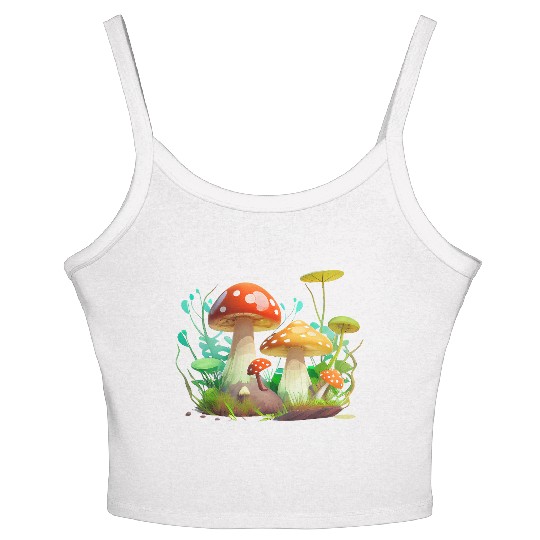 Funky Fungi – Nature’s Neon Wonder Women's Spaghetti Strap Tank Top