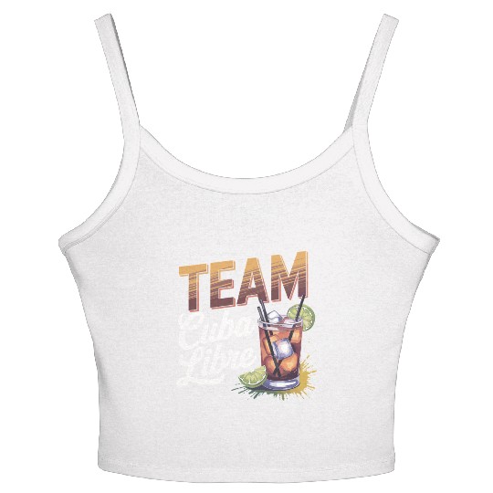 Cocktail Bartender Team Cuba Libre Women's Spaghetti Strap Tank Top