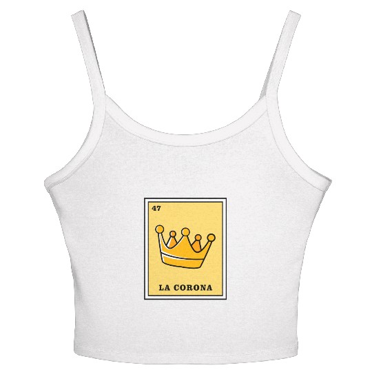 Mexican Lottery Card La Corona Women's Spaghetti Strap Tank Top