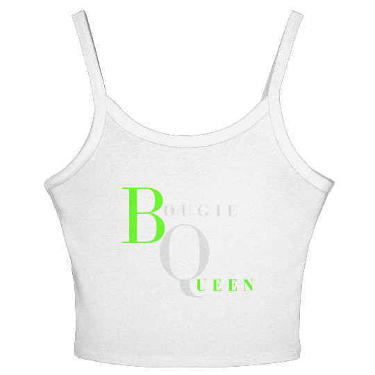 Bougie Queen Lime& Gray Women's Spaghetti Strap Tank Top