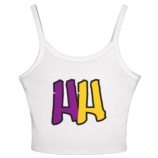 HH Logo – Old School Vibes in Purple & Gold Women's Spaghetti Strap Tank Top