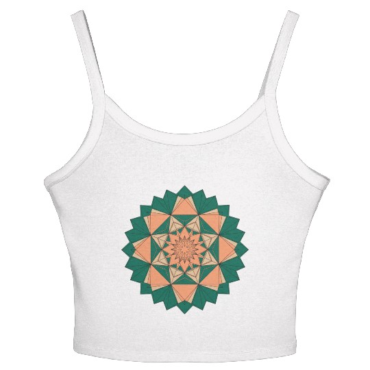 Abstract Starburst Mandala Women's Spaghetti Strap Tank Top