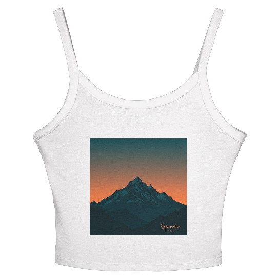 Wanderlust Peaks Women's Spaghetti Strap Tank Top