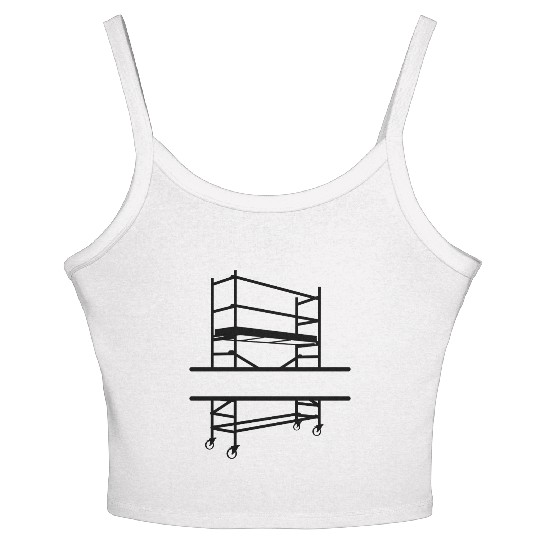 Scaffold with space for company name Women's Spaghetti Strap Tank Top