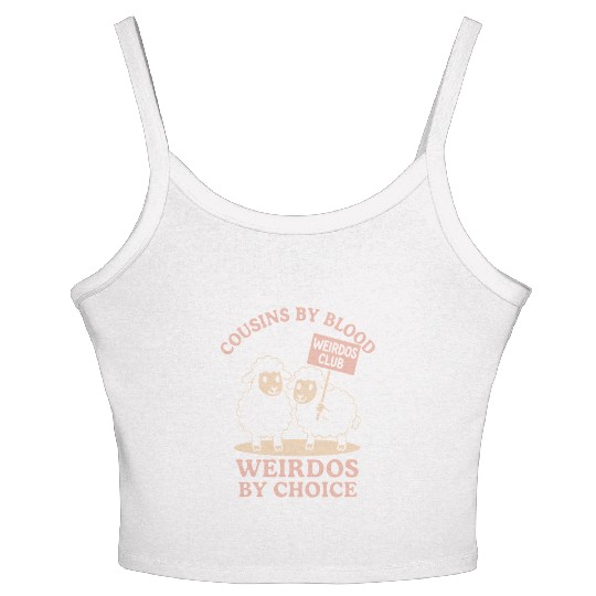 Funny Black Sheep Cousin Quirky Family Outcast Women's Spaghetti Strap Tank Top