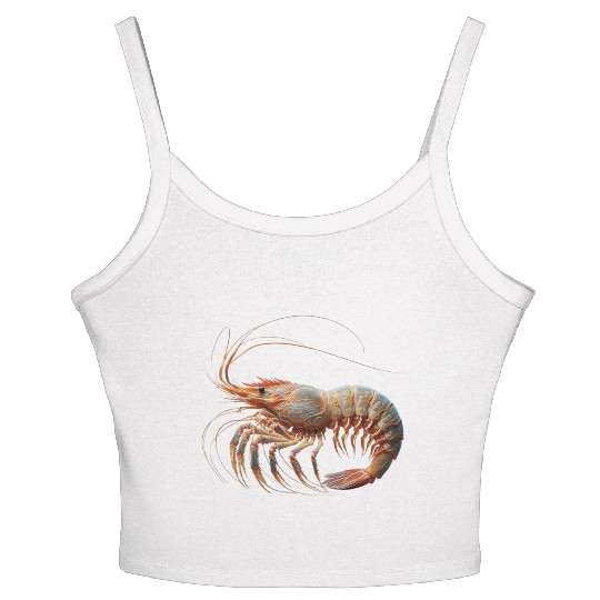 Ocean Elegance : The Grace of a Shrimp Women's Spaghetti Strap Tank Top