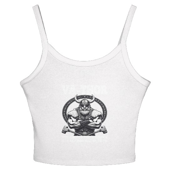 Viking Warrior Man Odin Thor Norman Walhalla Women's Spaghetti Strap Tank Top