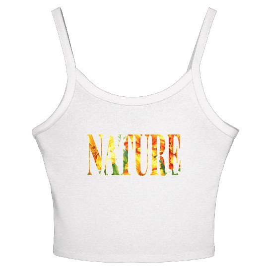 Nature Marigold Flower Women's Spaghetti Strap Tank Top