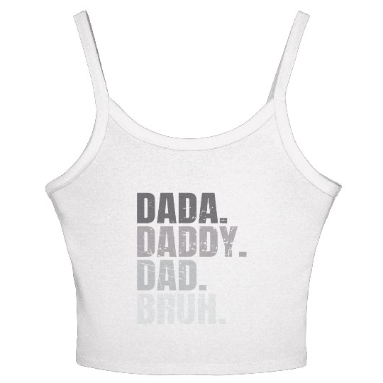 Dada Daddy Dad Bruh Fathers Day Funny Dad Bruh Men Women's Spaghetti Strap Tank Top