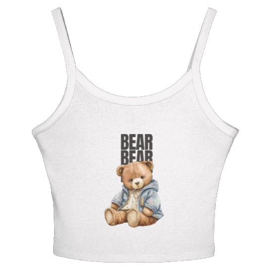 Black and Grey Fashion Logo Women's Spaghetti Strap Tank Top