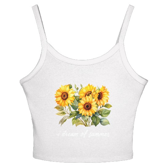 Sunflower Summer Dream Women's Spaghetti Strap Tank Top