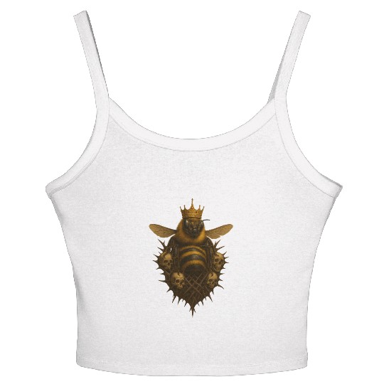 Queen Bee - Gothic Insect Ruler Women's Spaghetti Strap Tank Top