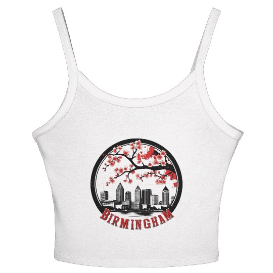 Birmingham City Albm skyline USA Women's Spaghetti Strap Tank Top