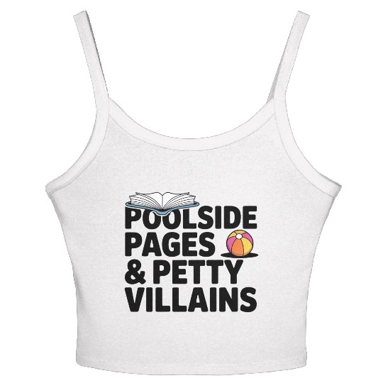 Poolside Pages Petty Villains Women's Spaghetti Strap Tank Top