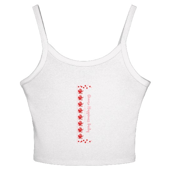 Choose Happiness Love Design - Self Love Heart Art Women's Spaghetti Strap Tank Top