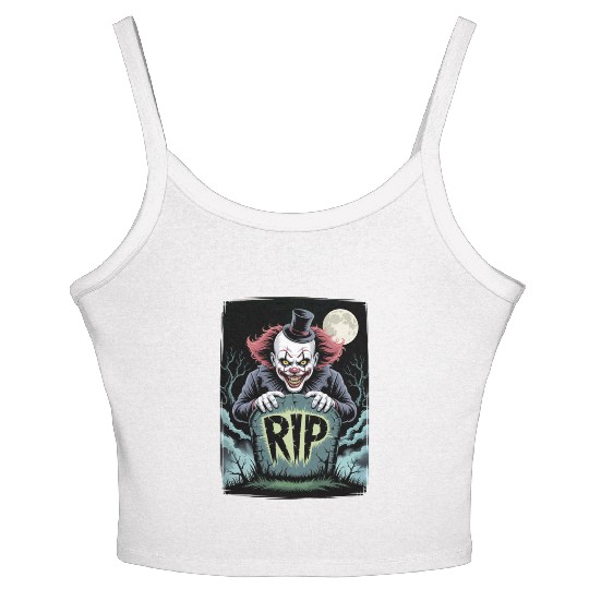 Halloween Horror Scary Thriller Trick Or Treat Women's Spaghetti Strap Tank Top