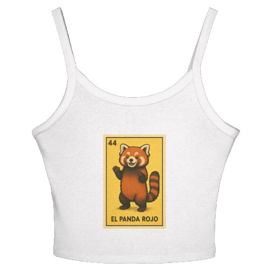 EL PANDA ROJO - THE RED PANDA - LA LOTERÍA Women's Spaghetti Strap Tank Top