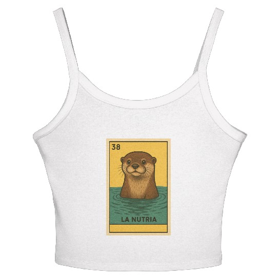 LA NUTRIA - THE OTTER - LA LOTERÍA Women's Spaghetti Strap Tank Top