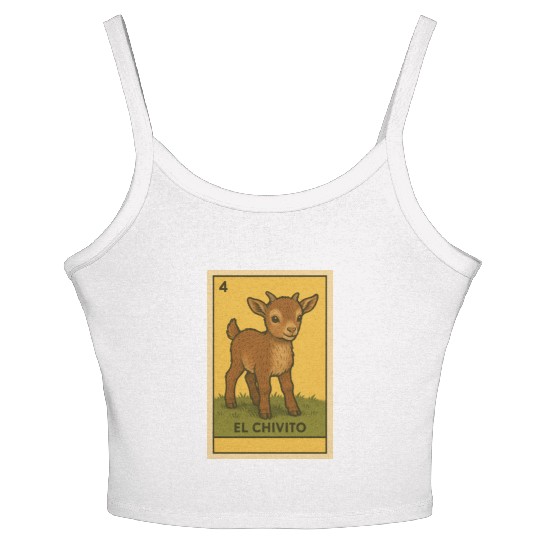 EL CHIVITO - THE BABY GOAT - LA LOTERÍA Women's Spaghetti Strap Tank Top