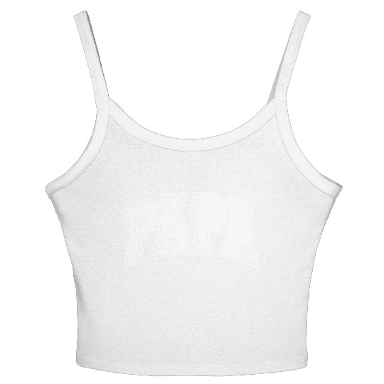 Papa Varsity Grandpa Daddy Dad Women's Spaghetti Strap Tank Top