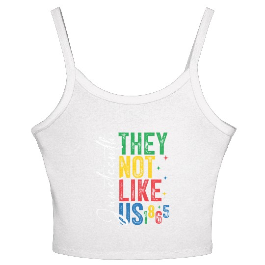 They Not Like Us Juneteenth Women's Spaghetti Strap Tank Top