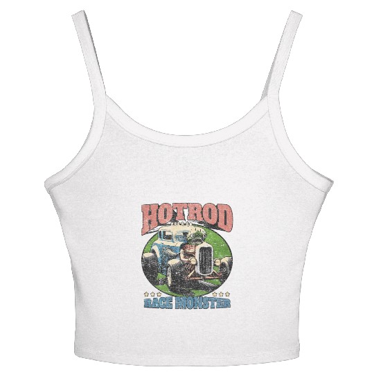 Hot Rod Monster Retro Race Women's Spaghetti Strap Tank Top
