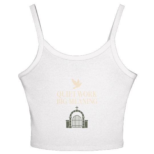 Cemetery Worker Groundskeeper Graveyard Memorial Women's Spaghetti Strap Tank Top