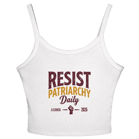 Resist Patriarchy Daily – Bold Feminist Activism Women's Spaghetti Strap Tank Top