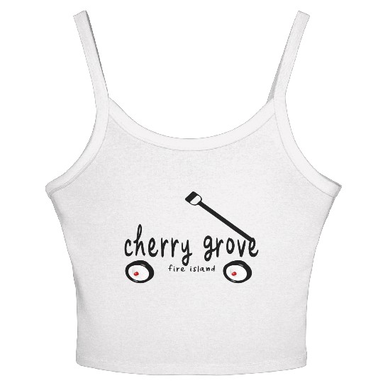 Cherry Grove Fire Island NY wagon word lesbian Women's Spaghetti Strap Tank Top