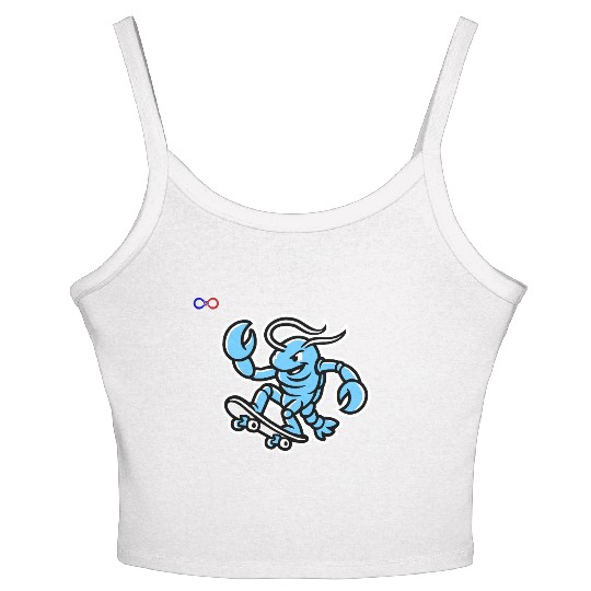 Saint Lucia Lobsters Yellow Women's Spaghetti Strap Tank Top