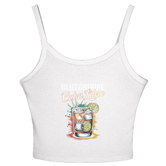 Blutgruppe Cuba Libre Cocktail Bartender Women's Spaghetti Strap Tank Top