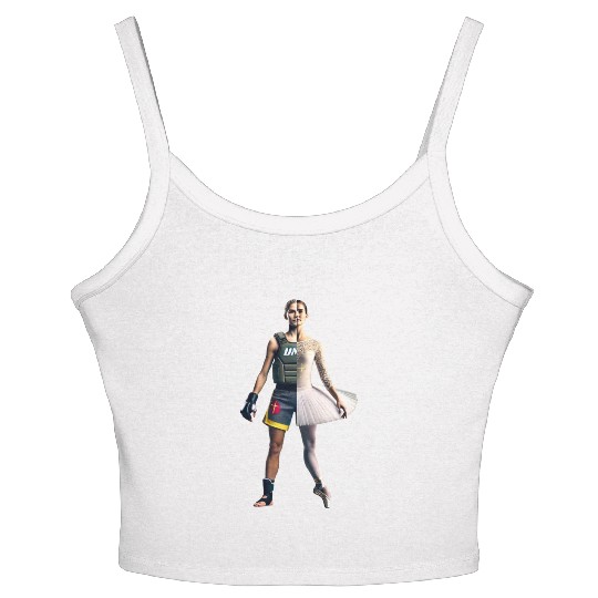 MMA Fighter Ballerina for Jesus Best of both world Women's Spaghetti Strap Tank Top