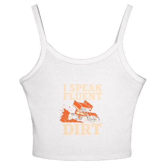 Sprint Car Racing Dirt Track Speed Oval Race Women's Spaghetti Strap Tank Top