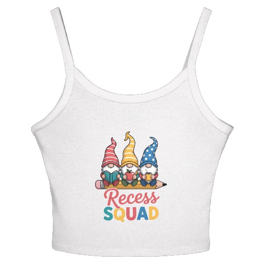 Recess Squad Teacher Para Playground Student Women's Spaghetti Strap Tank Top