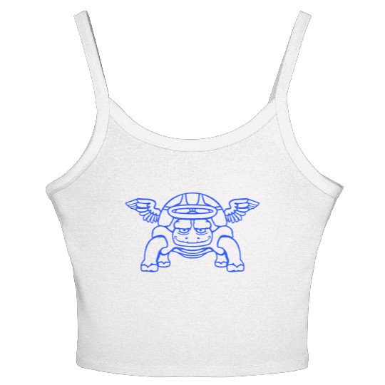 Turtle angel heaven wings halo flying holy funny Women's Spaghetti Strap Tank Top