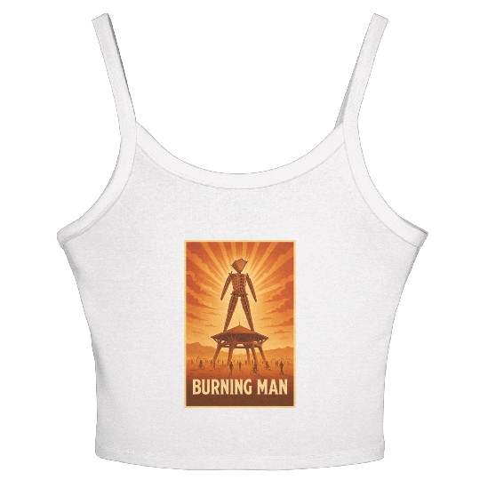 Burning Man Women's Spaghetti Strap Tank Top