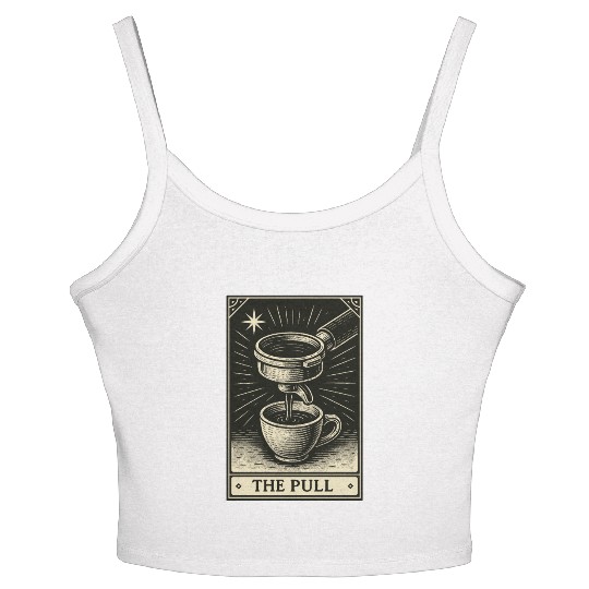Coffee Tarot Card – The Pull Women's Spaghetti Strap Tank Top
