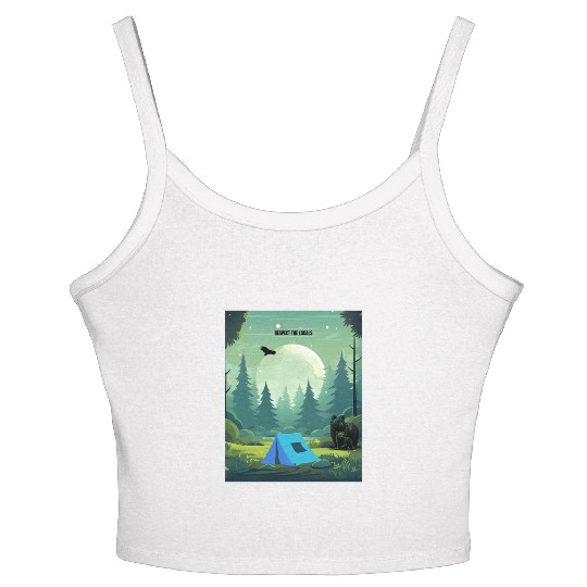 Respect the Locals – Wilderness Camping Warning Women's Spaghetti Strap Tank Top
