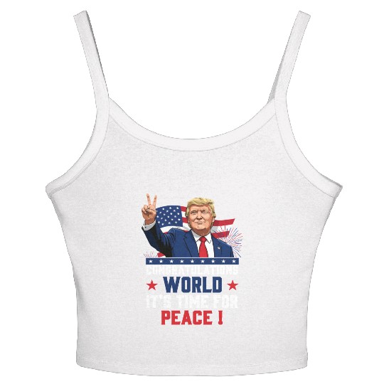 Congratulations world, It's time for peace! Women's Spaghetti Strap Tank Top