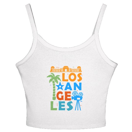 Los Angeles California Men Women Hollywood Women's Spaghetti Strap Tank Top