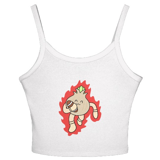 Cute rugby onion Women's Spaghetti Strap Tank Top