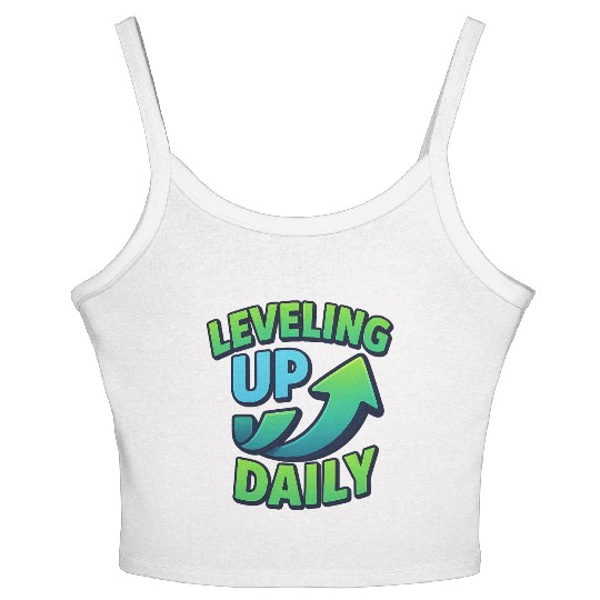 Level Up Daily – Gamer Mindset Streetwear Women's Spaghetti Strap Tank Top