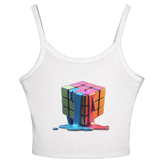 Rubiks Cube Women's Spaghetti Strap Tank Top