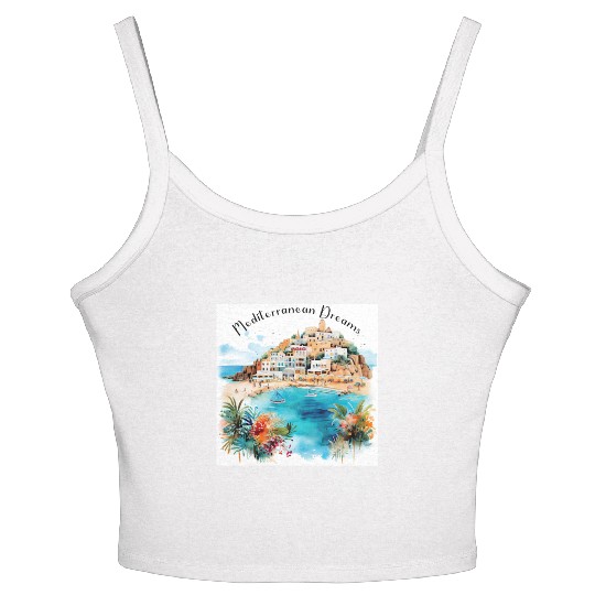 Mediterranean Dreams Women's Spaghetti Strap Tank Top