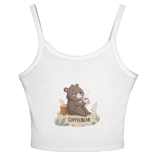 Brewster the Coffee Cub Women's Spaghetti Strap Tank Top