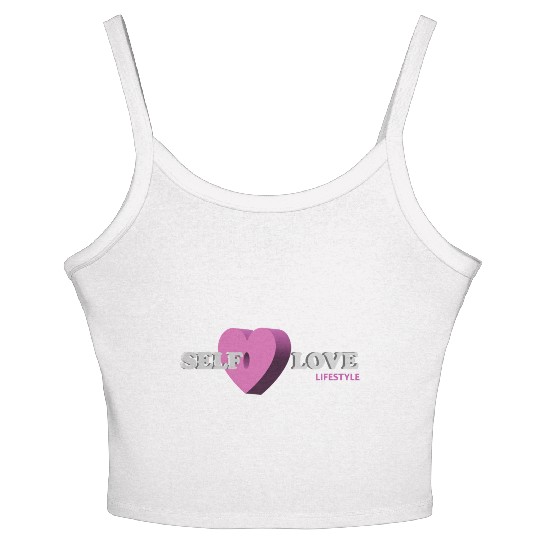3D Self Love Women's Spaghetti Strap Tank Top